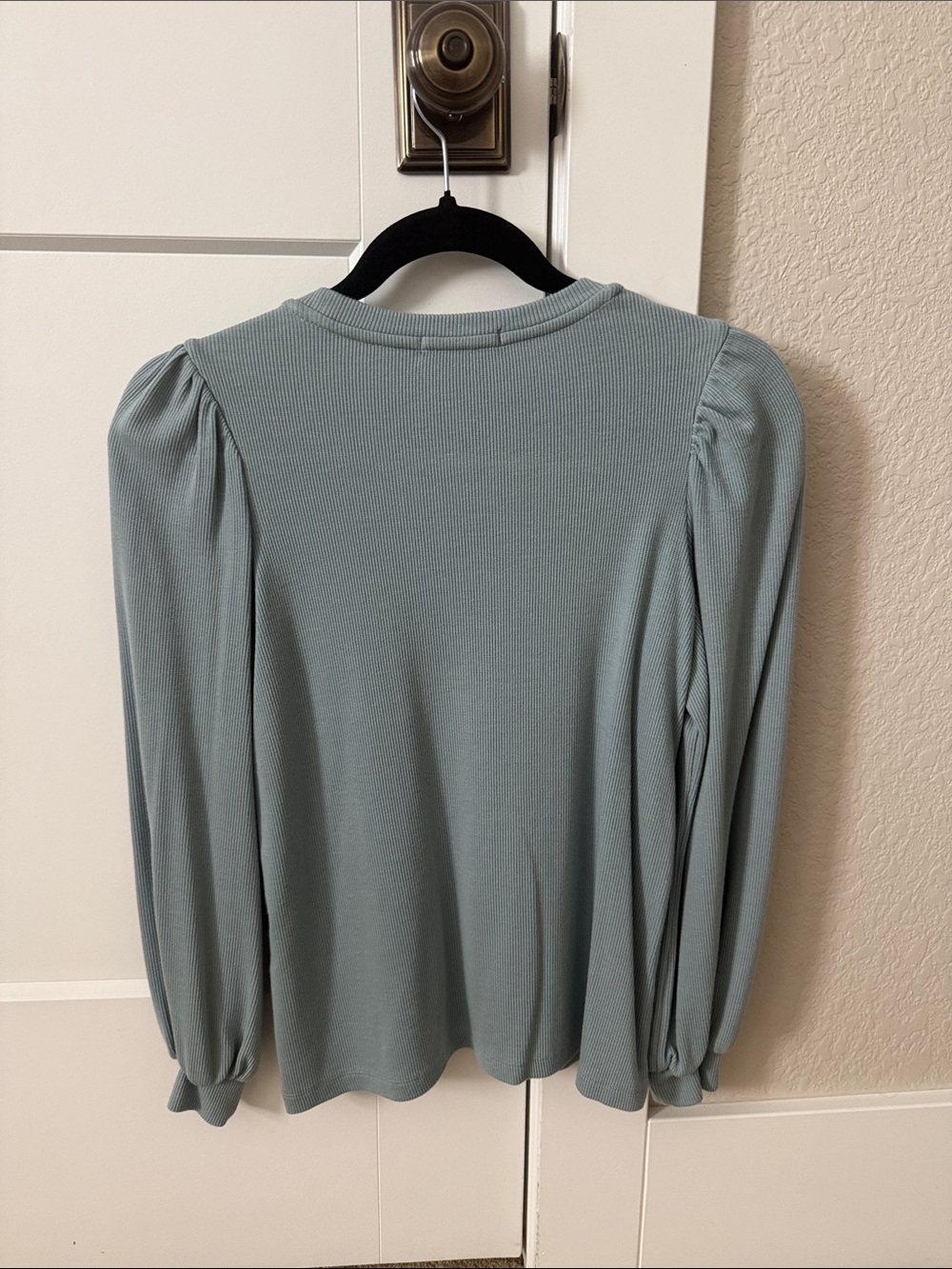 Marine Layer - Lexi Rib Puff Sleeve Ribbed Top - Small - Picture 2 of 5